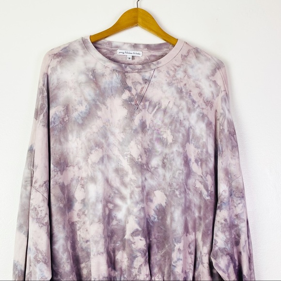 NWT Young Fabulous & Broke Women's Juliette Tie Dye Oversized Sweatshirt Dolman - Picture 4 of 12